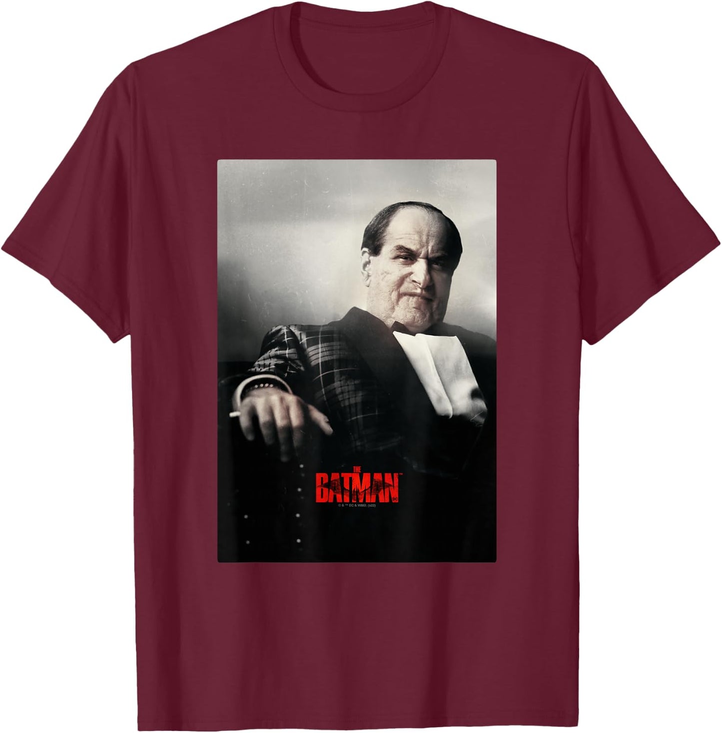 The Batman Penguin Real Photo Poster T-Shirt - T-Shirt | Maroon
