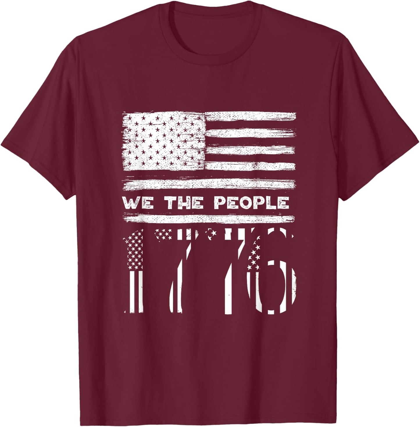 Fourth of July We the People 1776 Shirt USA Constitution T-Shirt - T-Shirt | Maroon