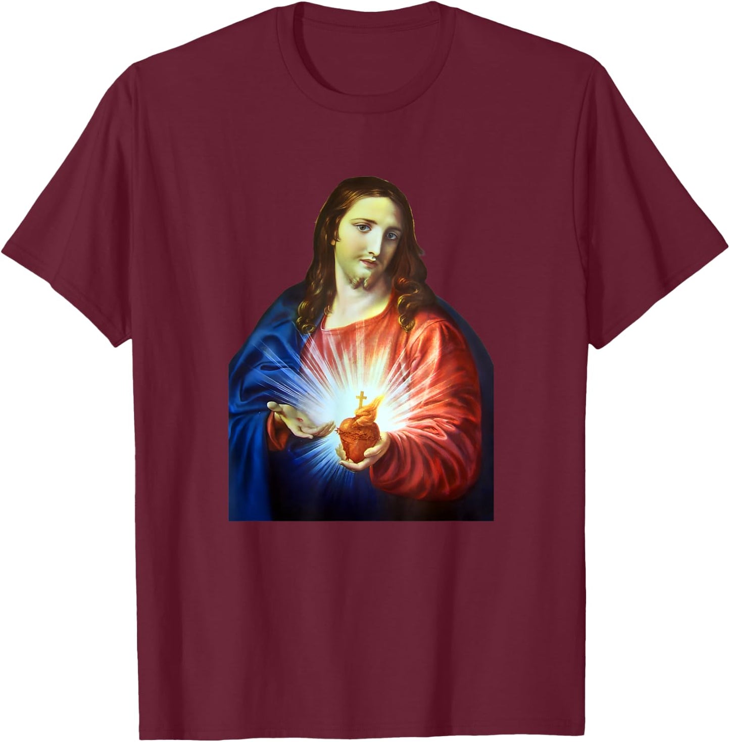 Most Sacred Heart of Jesus T-Shirt - T-Shirt | Maroon