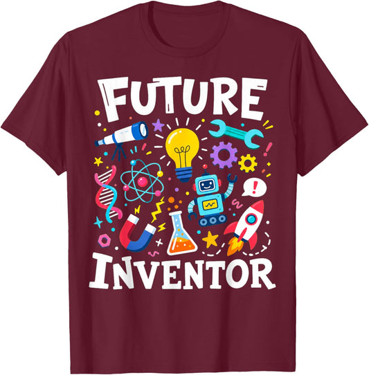 Future Inventor Science and Engineering Design T-Shirt - T-Shirt | Maroon