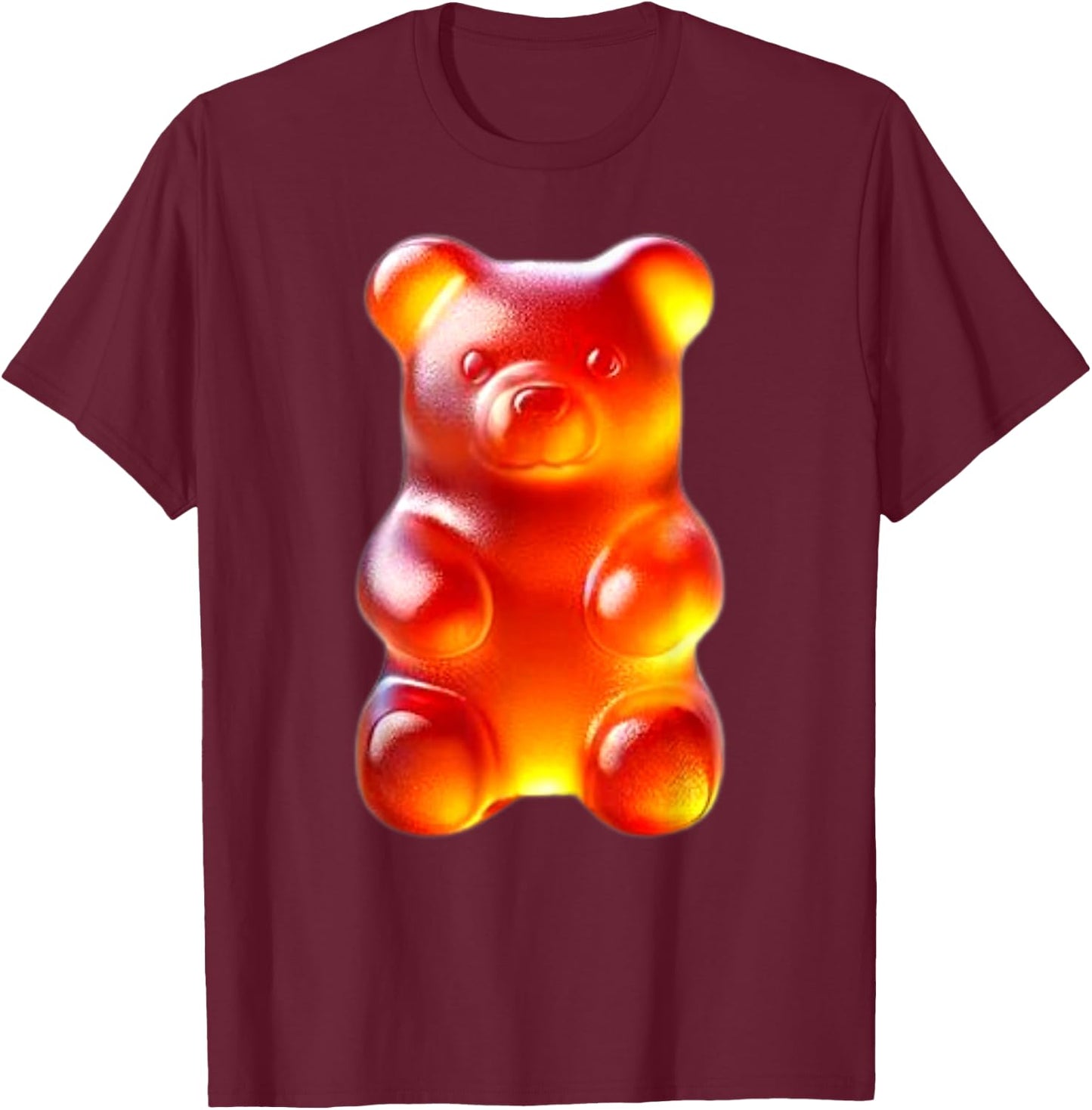 Orange Gummy Bear T-Shirt - T-Shirt | Maroon