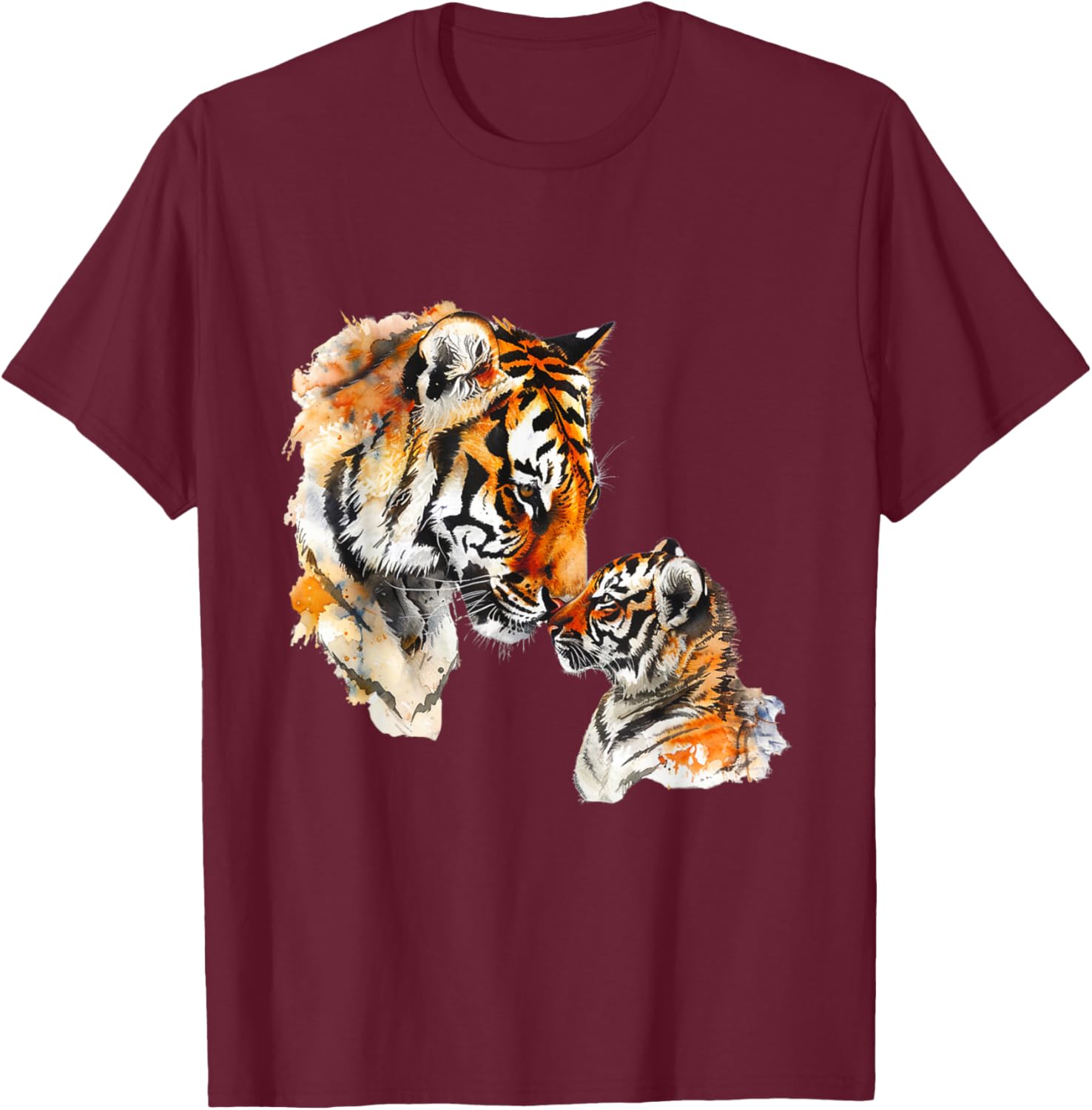 Mama Tiger New Mom Mommy For Mothers Day T-Shirt - T-Shirt | Maroon