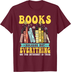 Bookshelf Library Bookworm Librarian Book Reading T-Shirt - T-Shirt | Maroon