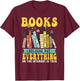Bookshelf Library Bookworm Librarian Book Reading T-Shirt - T-Shirt | Maroon
