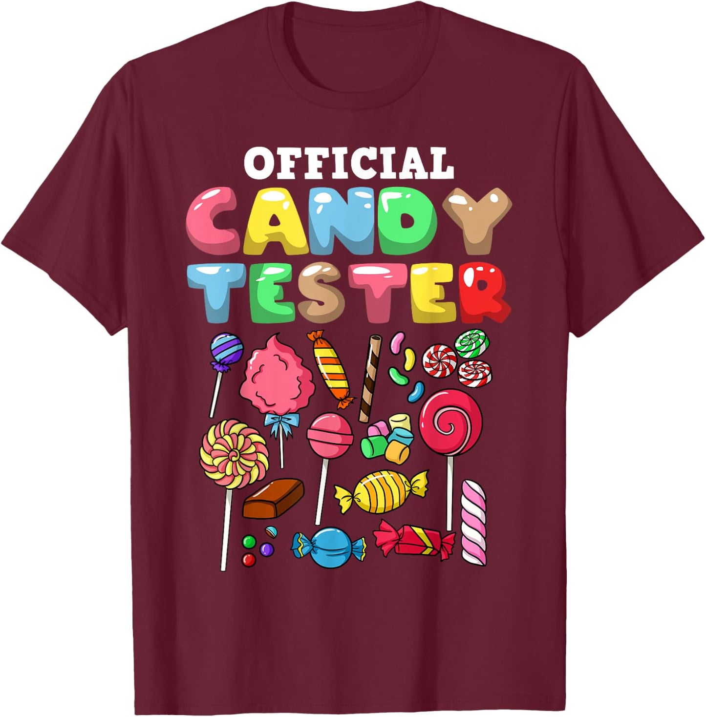 Candy Tester Lollipop Sweets Halloween T-Shirt - T-Shirt | Maroon