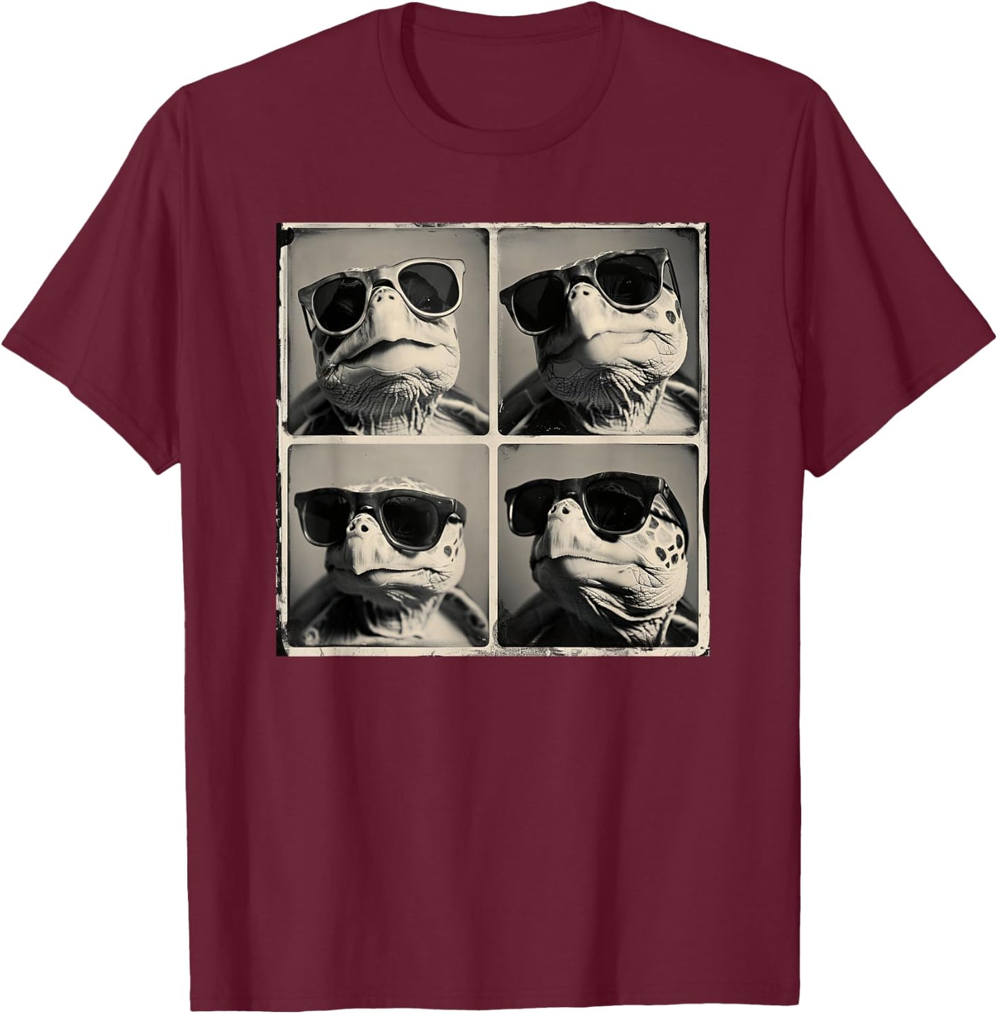 Turtle with Sunglasses Cool Pet Tortoise House Turtle Owner T-Shirt - T-Shirt | Maroon
