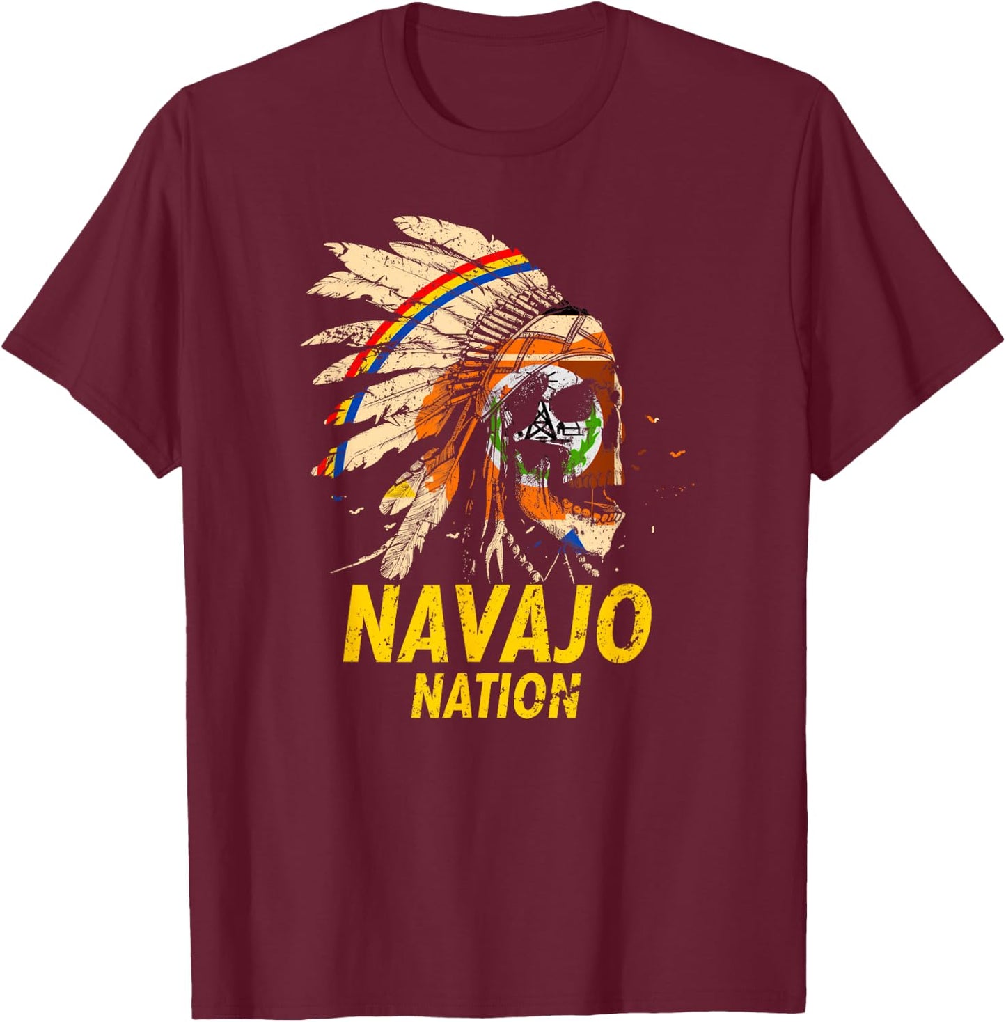 Navajo-Nation Flag: Native American Kids T-Shirt - T-Shirt | Maroon