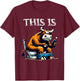 Bull is Sitting On A Toilet With Smartphone Bullshit Crap T-Shirt - T-Shirt | Maroon