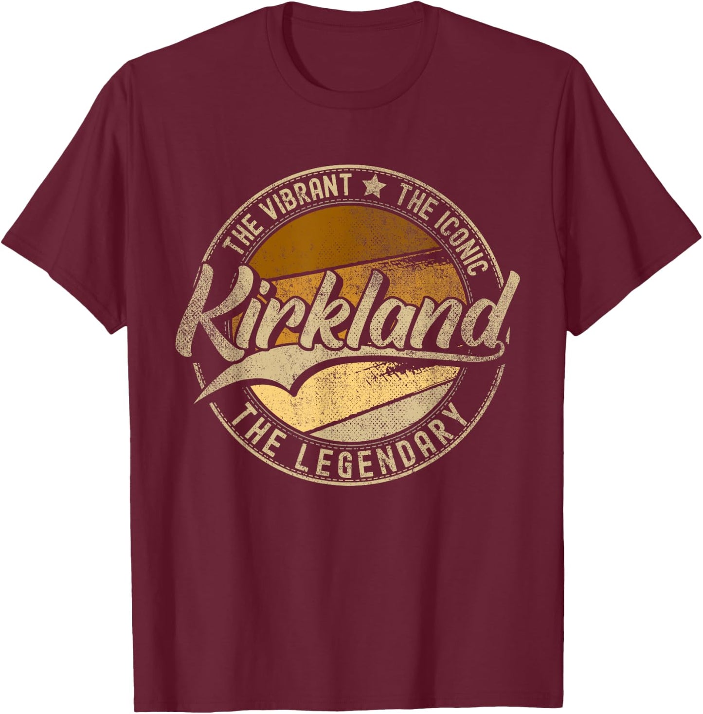 Kirkland WA | Washington | Vintage Distressed T-Shirt - T-Shirt | Maroon