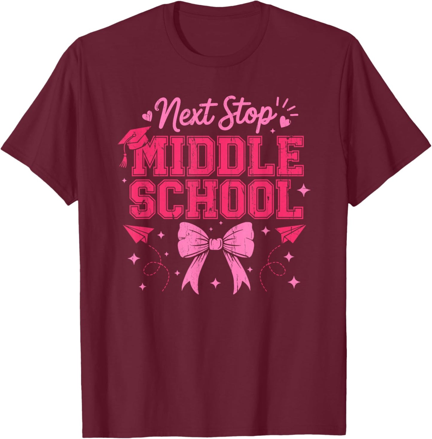 Next Stop Middle School, End Of Elementary School T-Shirt - T-Shirt | Maroon