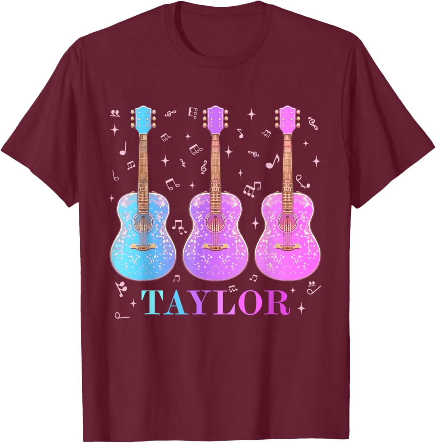 Taylor First Name I Love Taylor Girl Groovy 80's Vintage T-Shirt - T-Shirt | Maroon