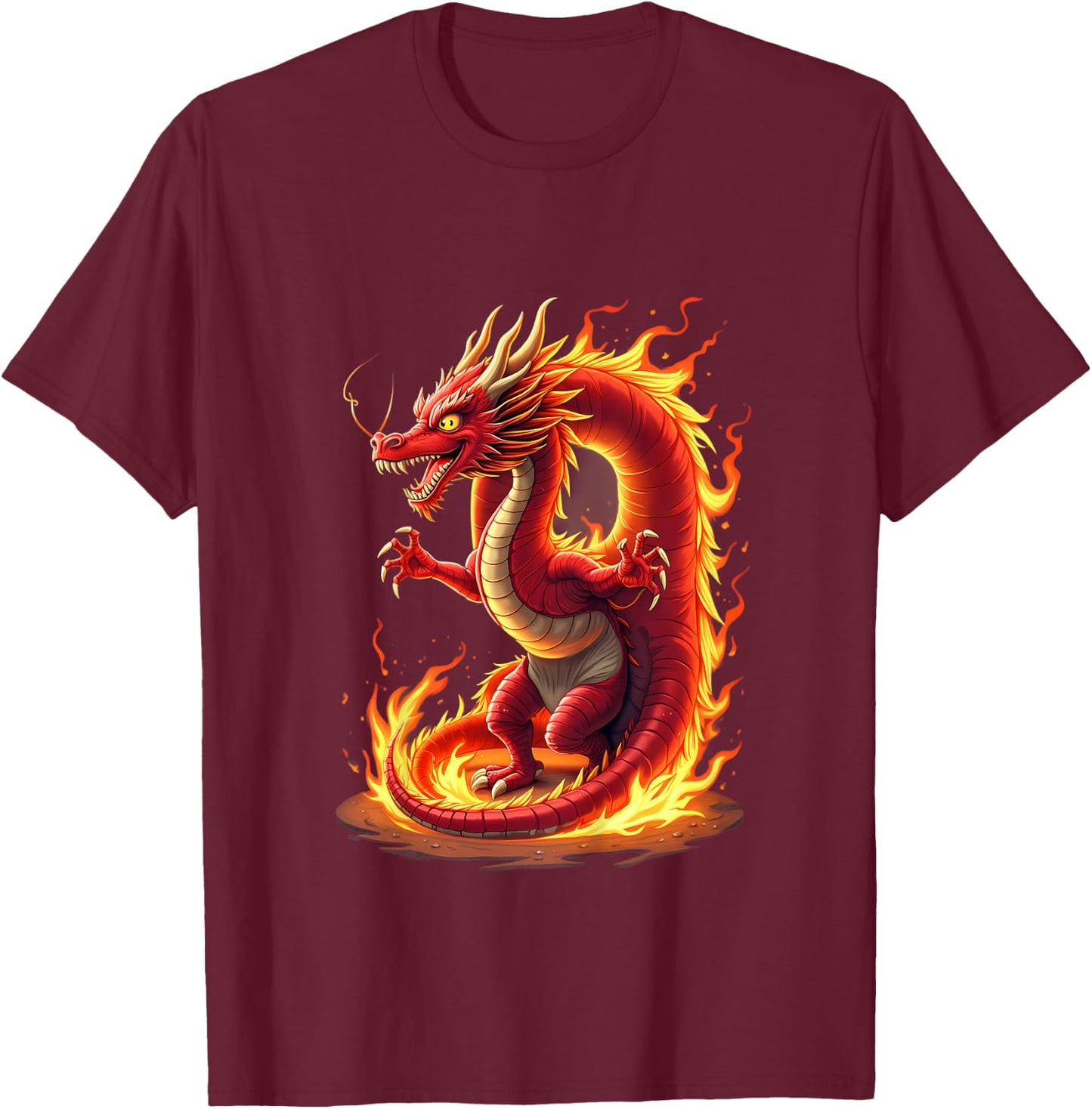 Kids Turning 9 Years Old Birthday, Boy Dragon 9th Bday Girl T-Shirt - T-Shirt | Maroon