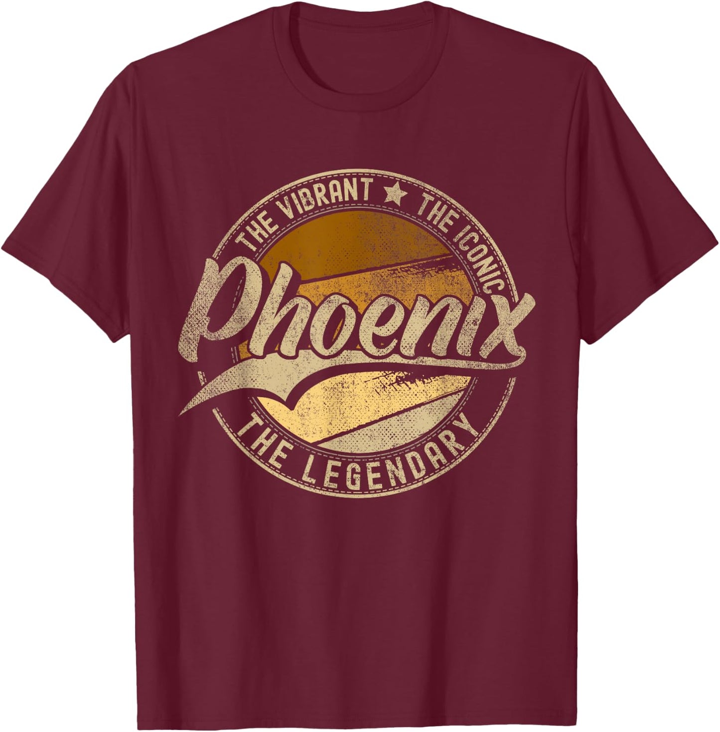 Phoenix AZ | Arizona | Vintage Distressed T-Shirt - T-Shirt | Maroon