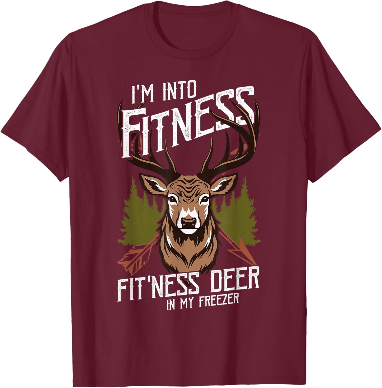 Fitness Deer in my Freezer T-Shirt - T-Shirt | Maroon