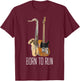 31 Born To Run Saxophone Vintage Music Amp Guitar Active T-Shirt - T-Shirt | Maroon