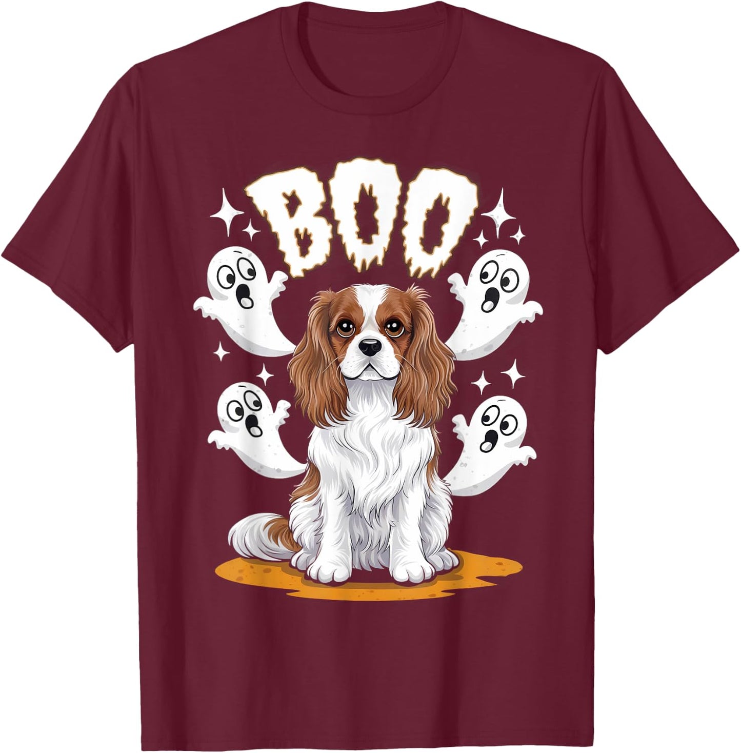 Cavalier King Charles Spaniel Halloween Costume T-Shirt - T-Shirt | Maroon