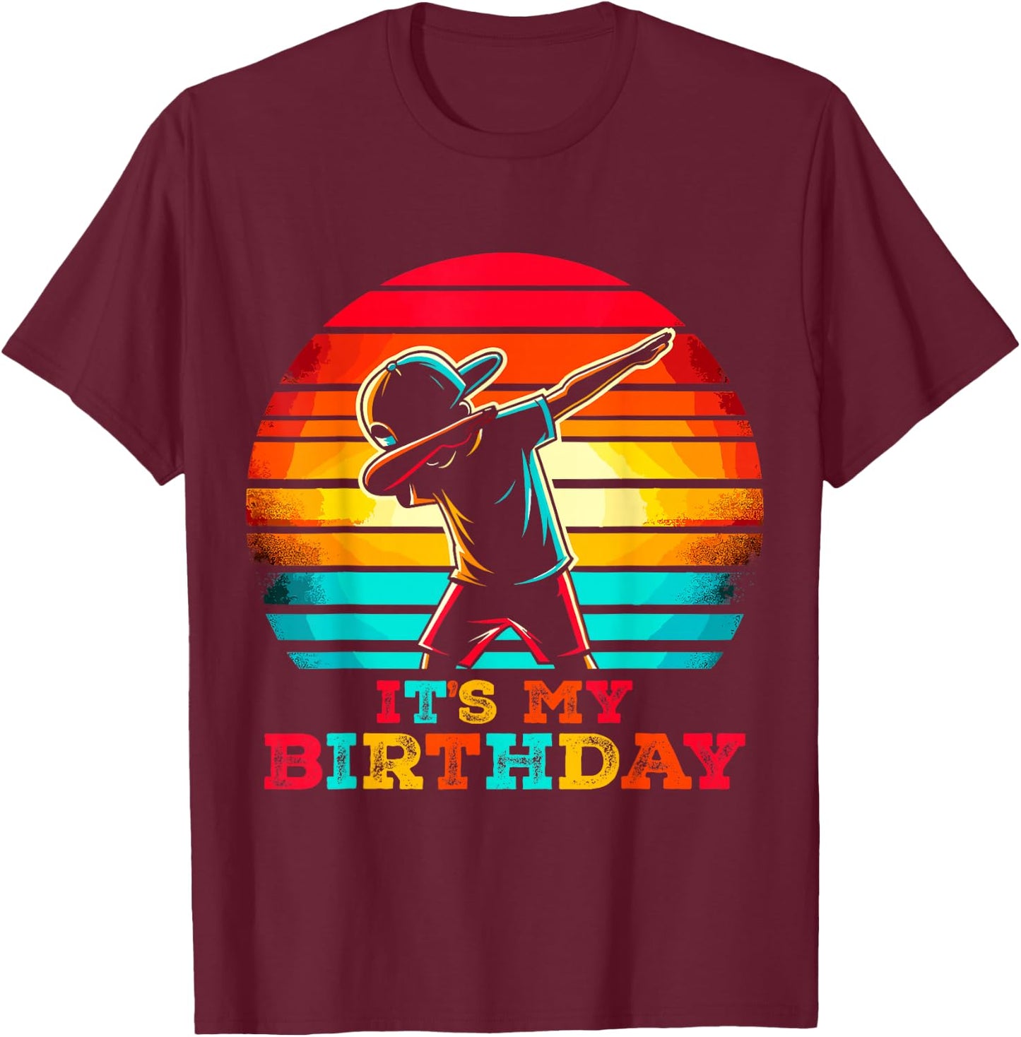 Dabbing Birthday Boy It's my Birthday Party T-Shirt - T-Shirt | Maroon