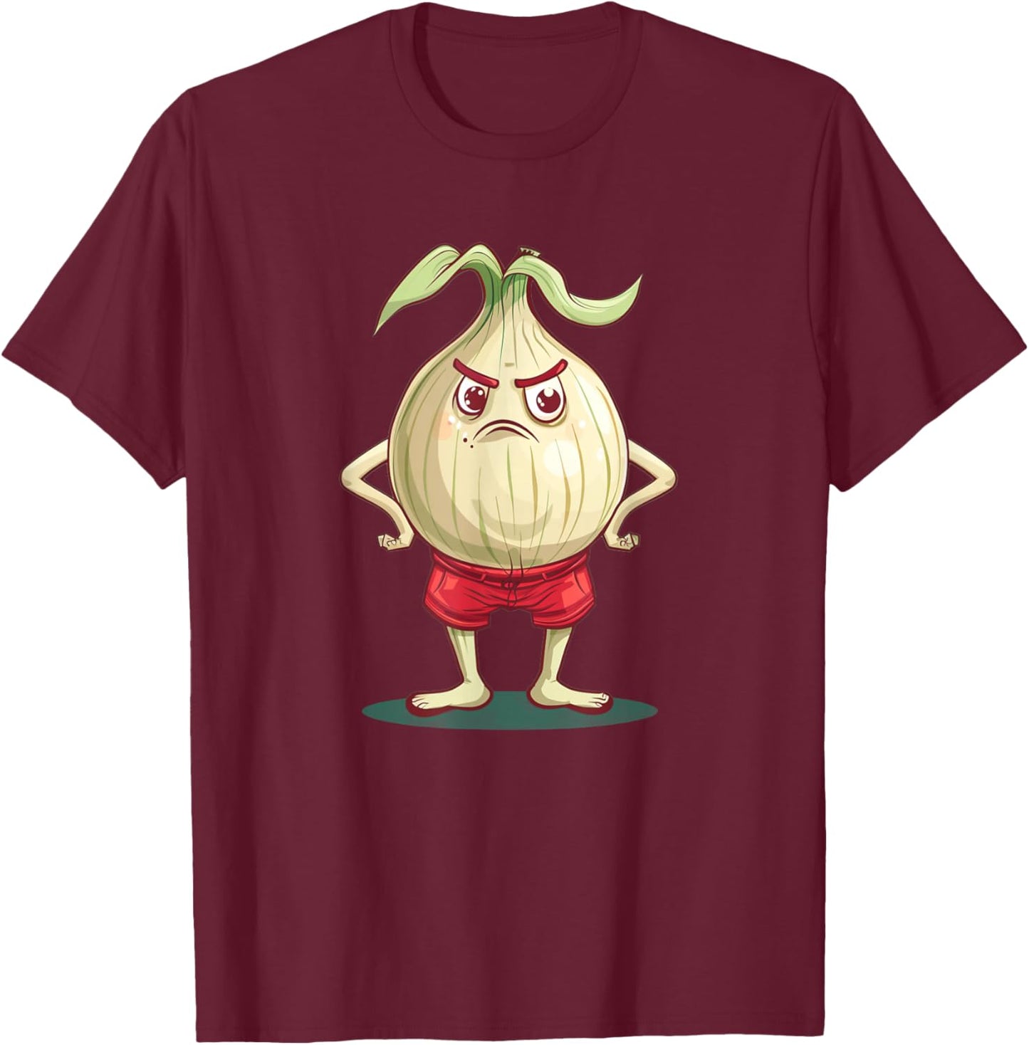 Pretty Onion Shorts Costume for Vegetable Lovers T-Shirt - T-Shirt | Maroon