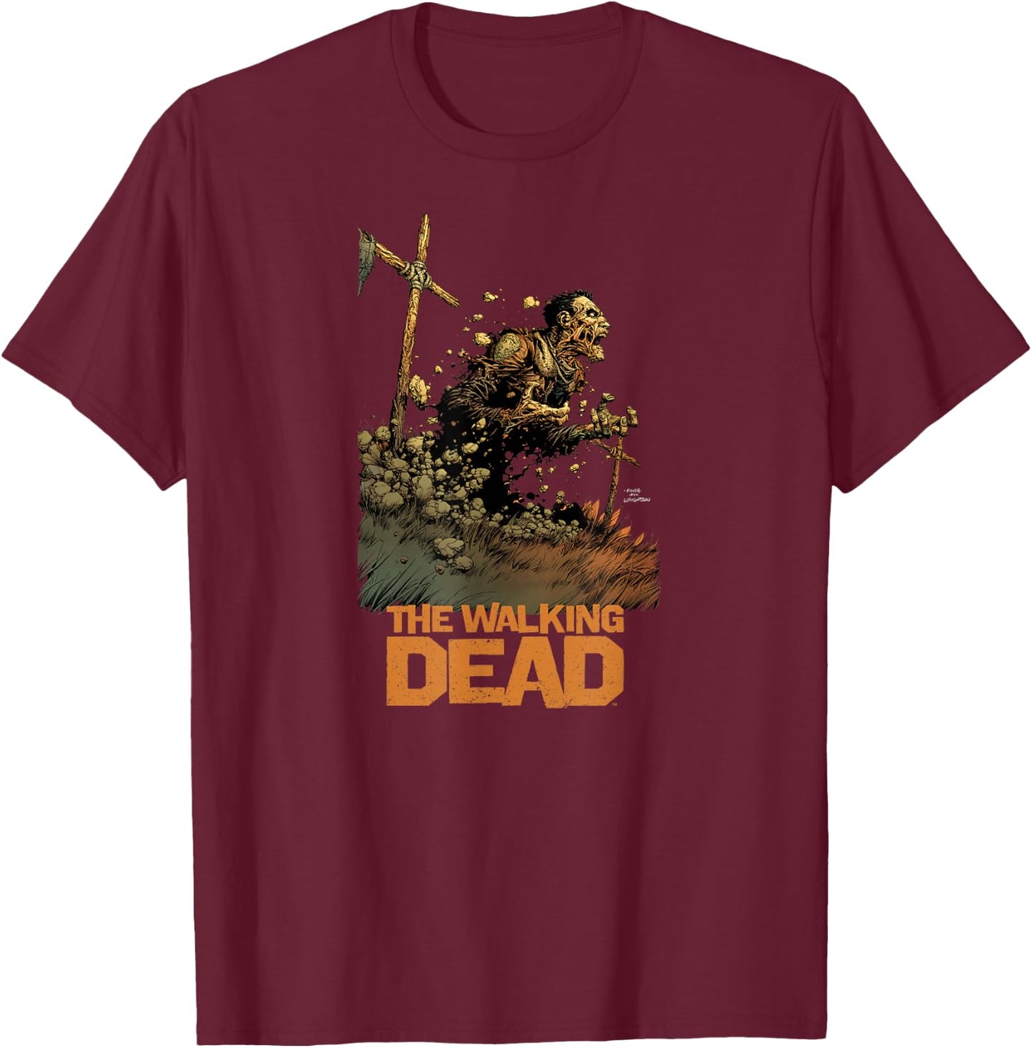 The Walking Dead's Grave Walker T-Shirt - T-Shirt | Maroon