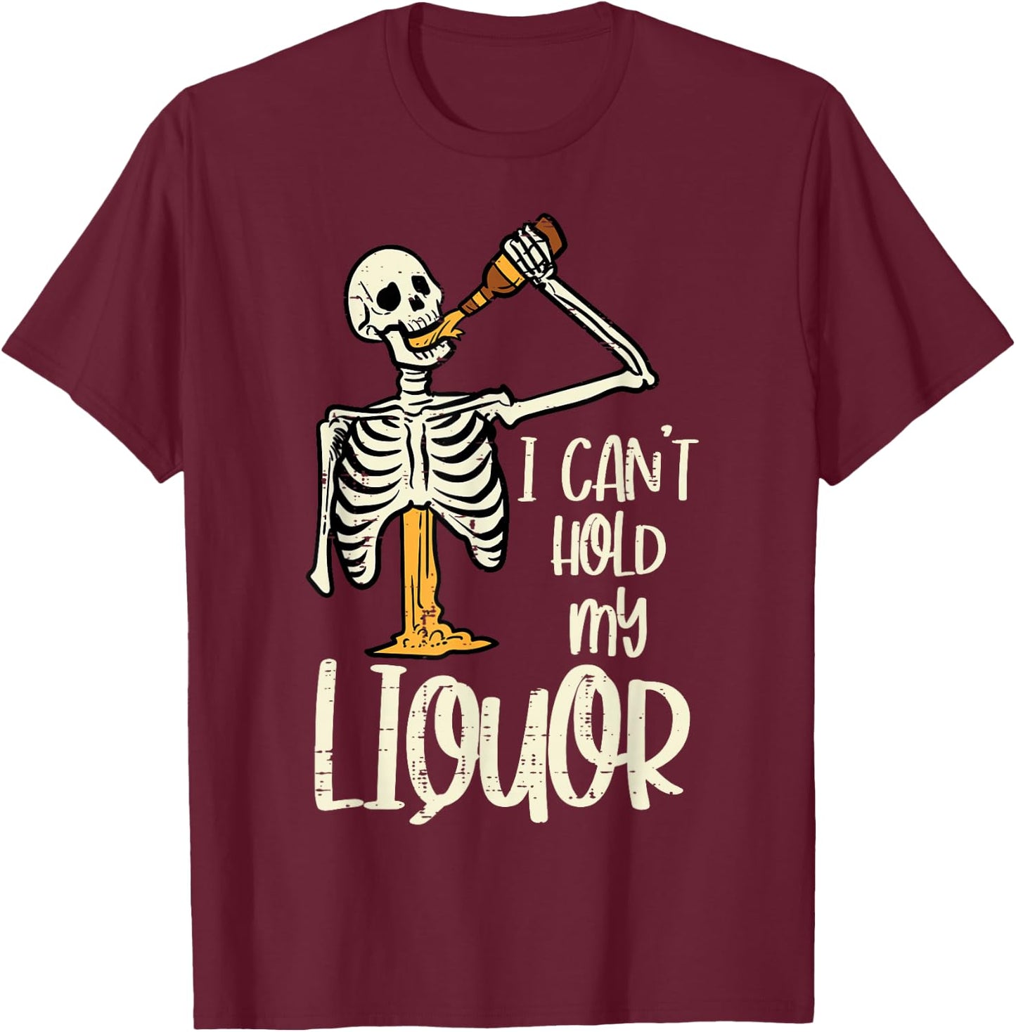 Halloween Cant Hold My Skeleton Funny Costume Dad Men Women T-Shirt - T-Shirt | Maroon