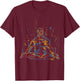 Colorful Abstract Art Meditation Buddha Buddhism T-Shirt - T-Shirt | Maroon