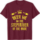 FUNNY BEER ME IM STEPFATHER OF THE BRIDE Wedding T-Shirt - T-Shirt | Maroon