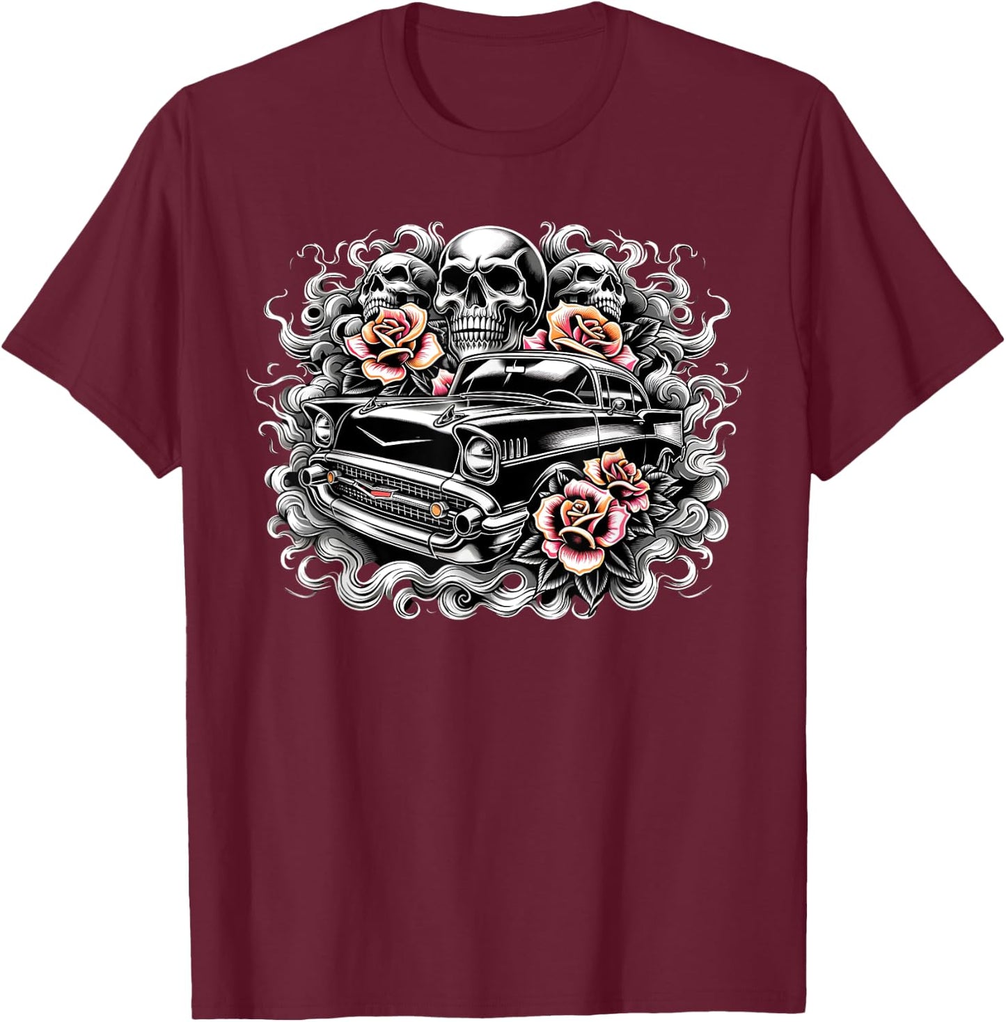 Chicano Mexican Cultura Culture Latino Lowriders Classic Car T-Shirt - T-Shirt | Maroon