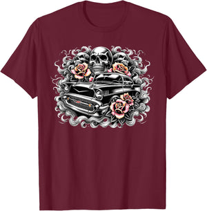 Chicano Mexican Cultura Culture Latino Lowriders Classic Car T-Shirt - T-Shirt | Maroon