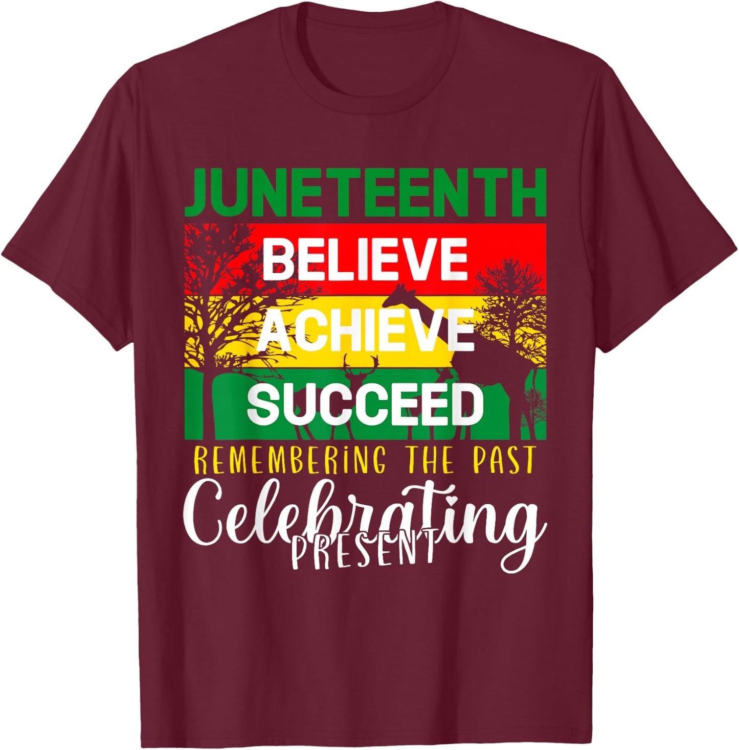 Juneteenth Is My Independence Day Black Pride Melanin T-Shirt - T-Shirt | Maroon