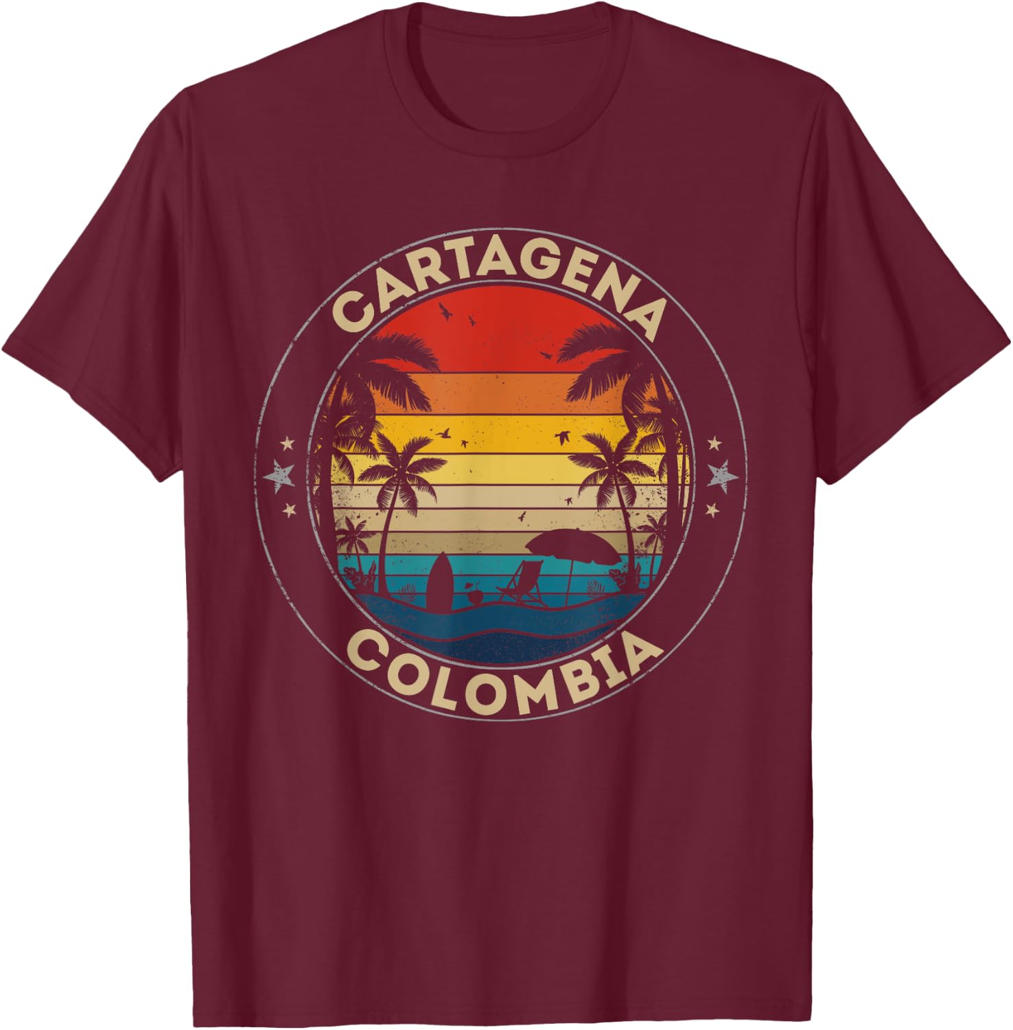 Cartagena Souvenir - Colombia Reminder T-Shirt - T-Shirt | Maroon