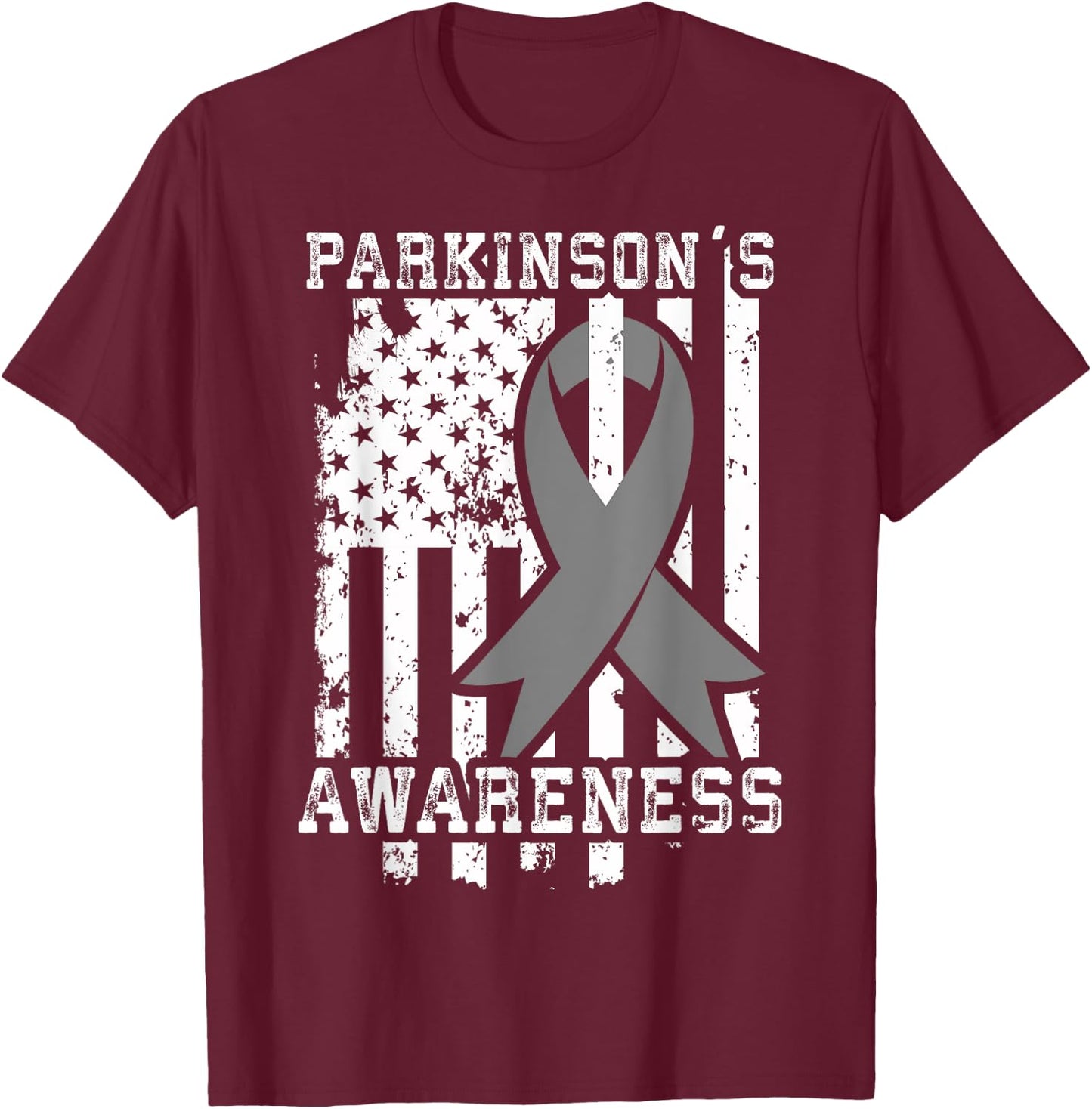 Parkinson's Disease Awareness T Shirt - Gift PD Patients T-Shirt - T-Shirt | Maroon