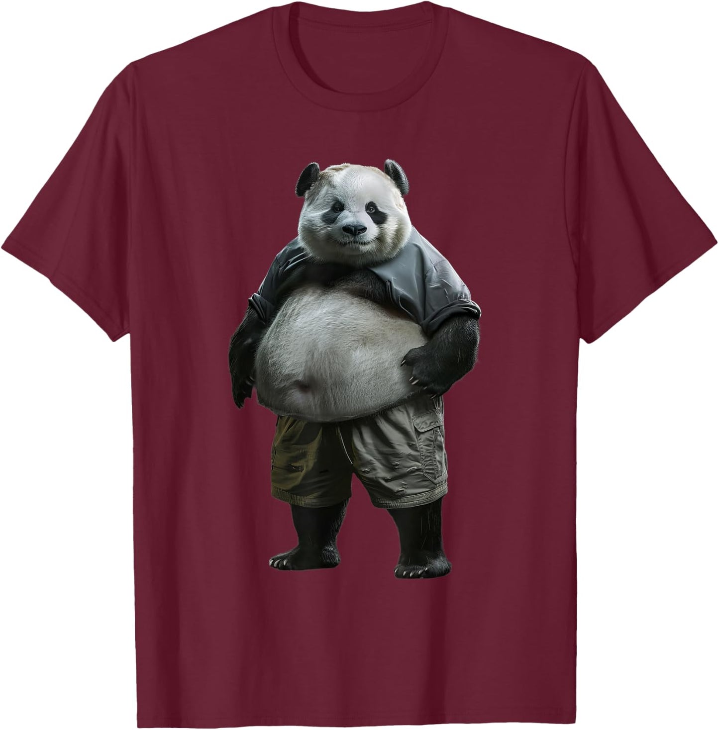 Fat Panda T-Shirt - T-Shirt | Maroon