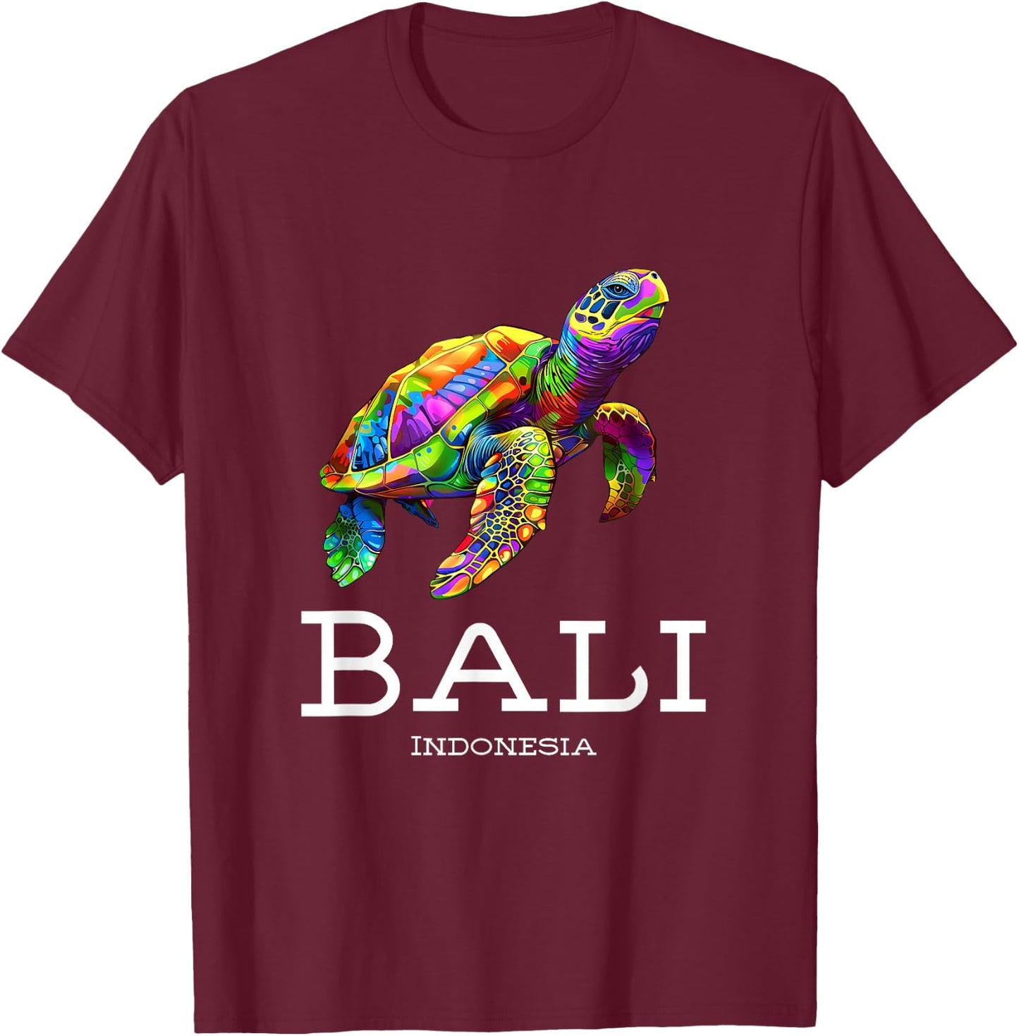 Bali Souvenir Bali Indonesia Souvenir / Bali , Small, Black T-Shirt - T-Shirt | Maroon