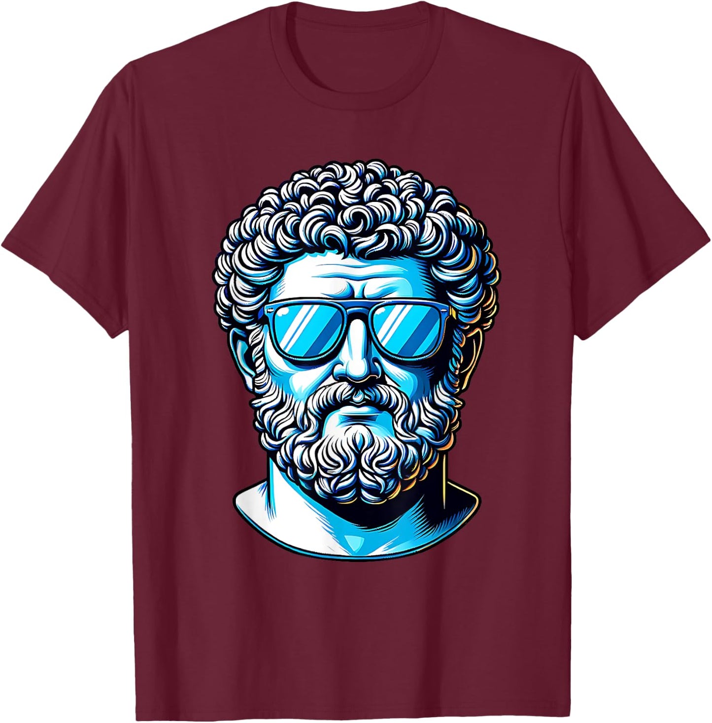 Funny Stoic Stoicism Marcus Aurelius Philosophy Graphic T-Shirt - T-Shirt | Maroon