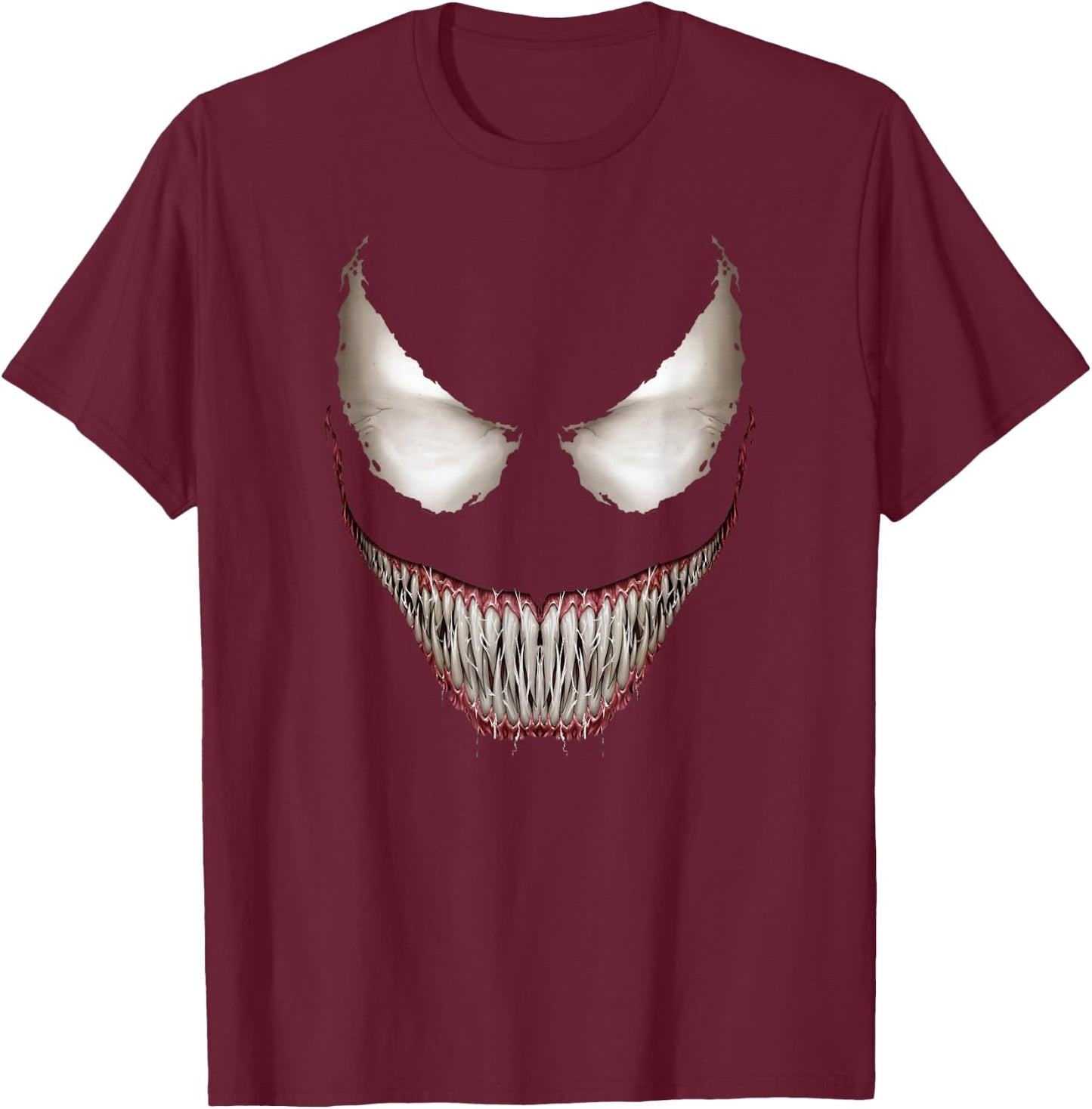 Marvel Halloween Venom Big Face Grin Costume T-Shirt - T-Shirt | Maroon