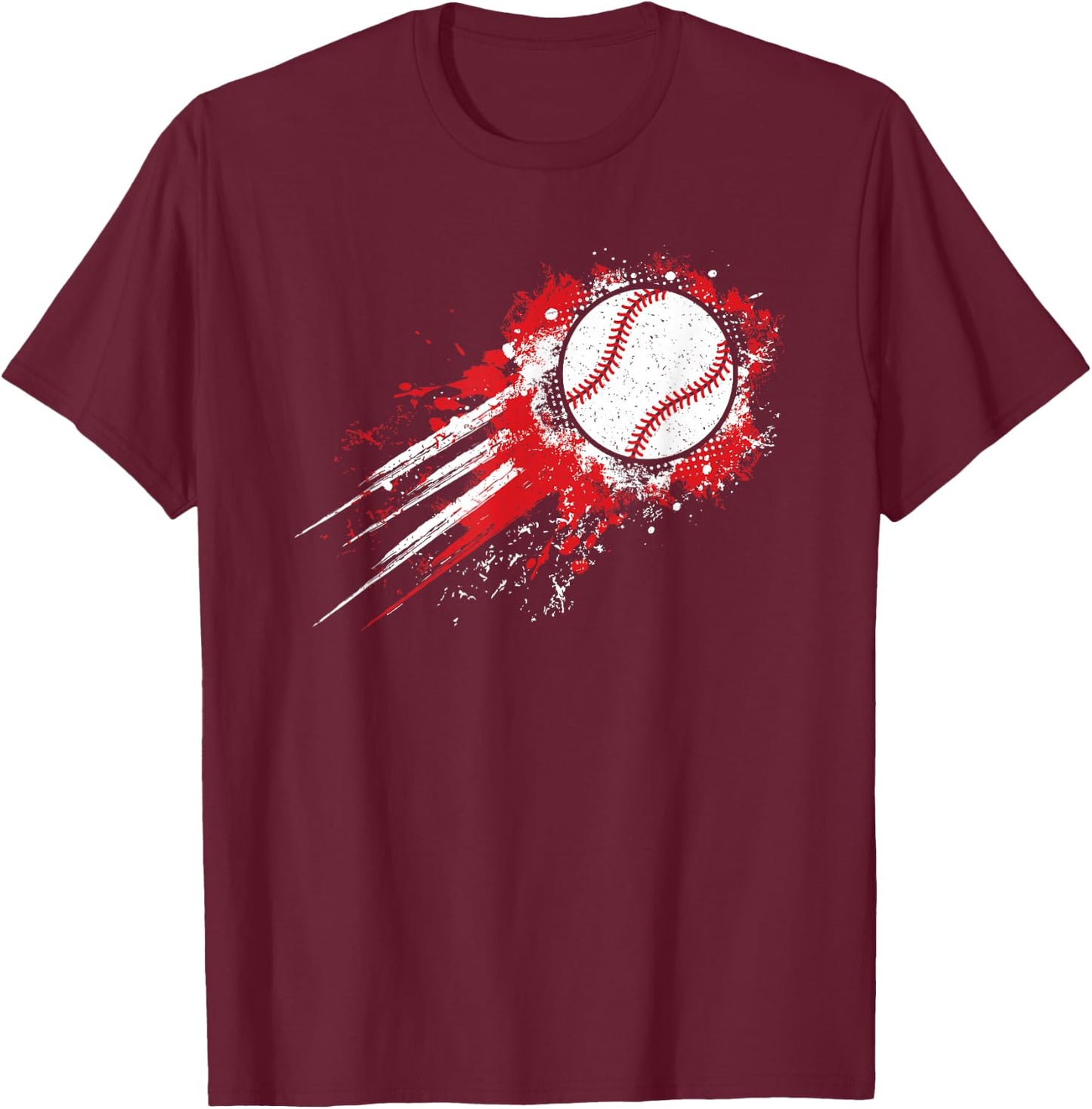 Baseball Player Vintage Baseball Lover Men Boys Kids T-Shirt - T-Shirt | Maroon
