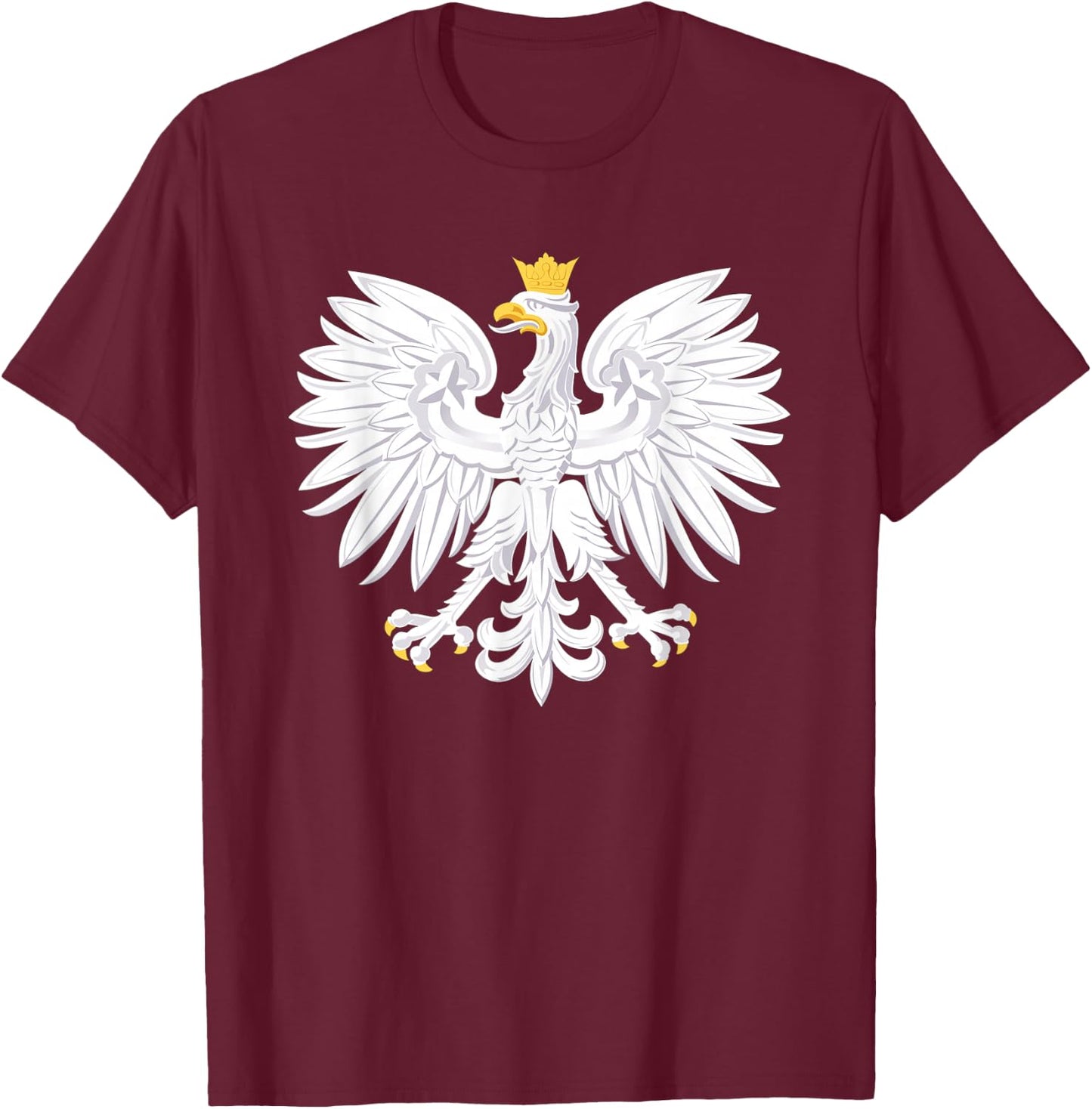 Polish Eagle Poland Coat of Arms Polska T-Shirt - T-Shirt | Maroon