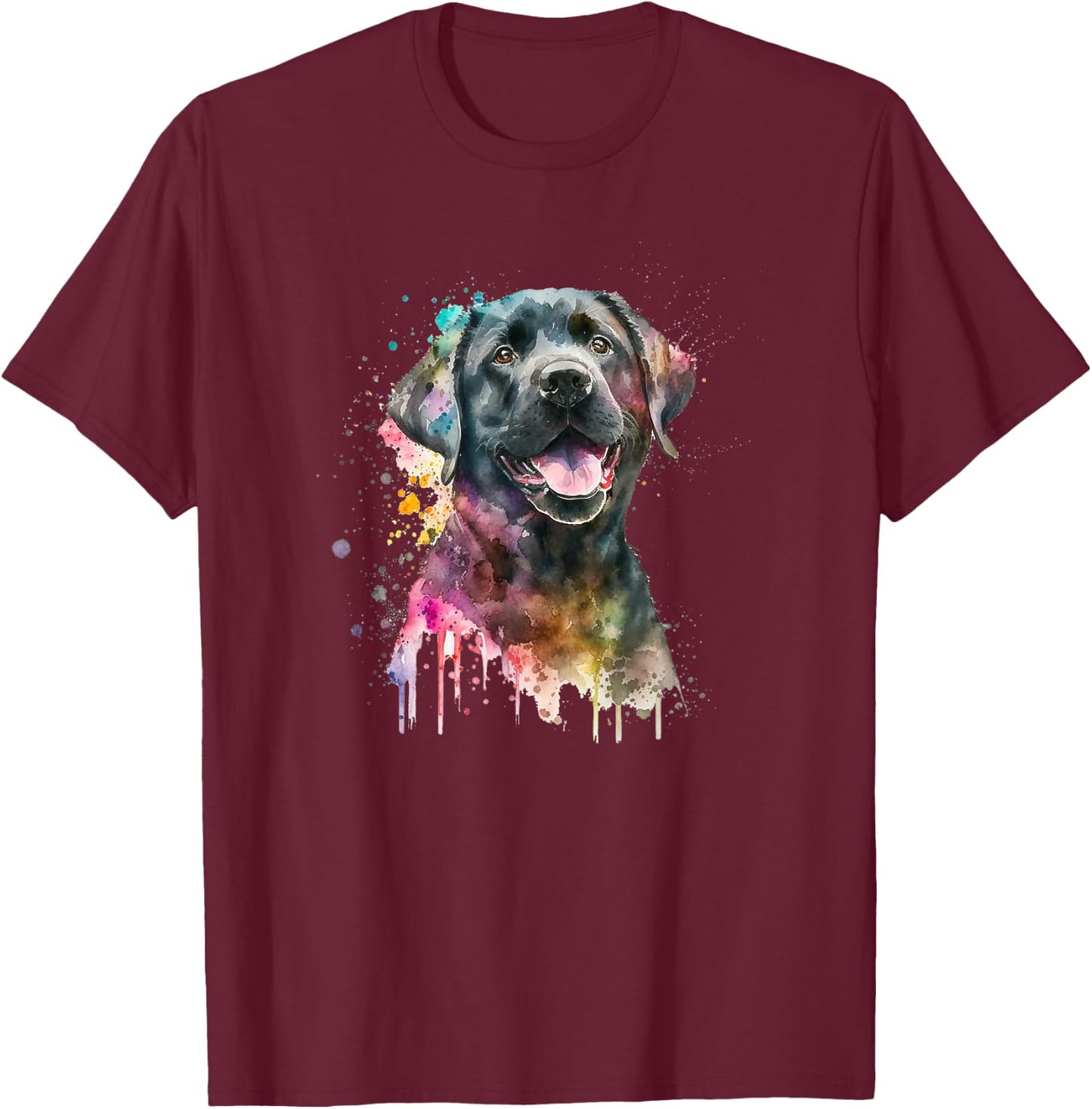 Cute Black Lab Black Labrador Retriever Puppy Dog Mom Animal Women Kids T-Shirt - T-Shirt | Maroon