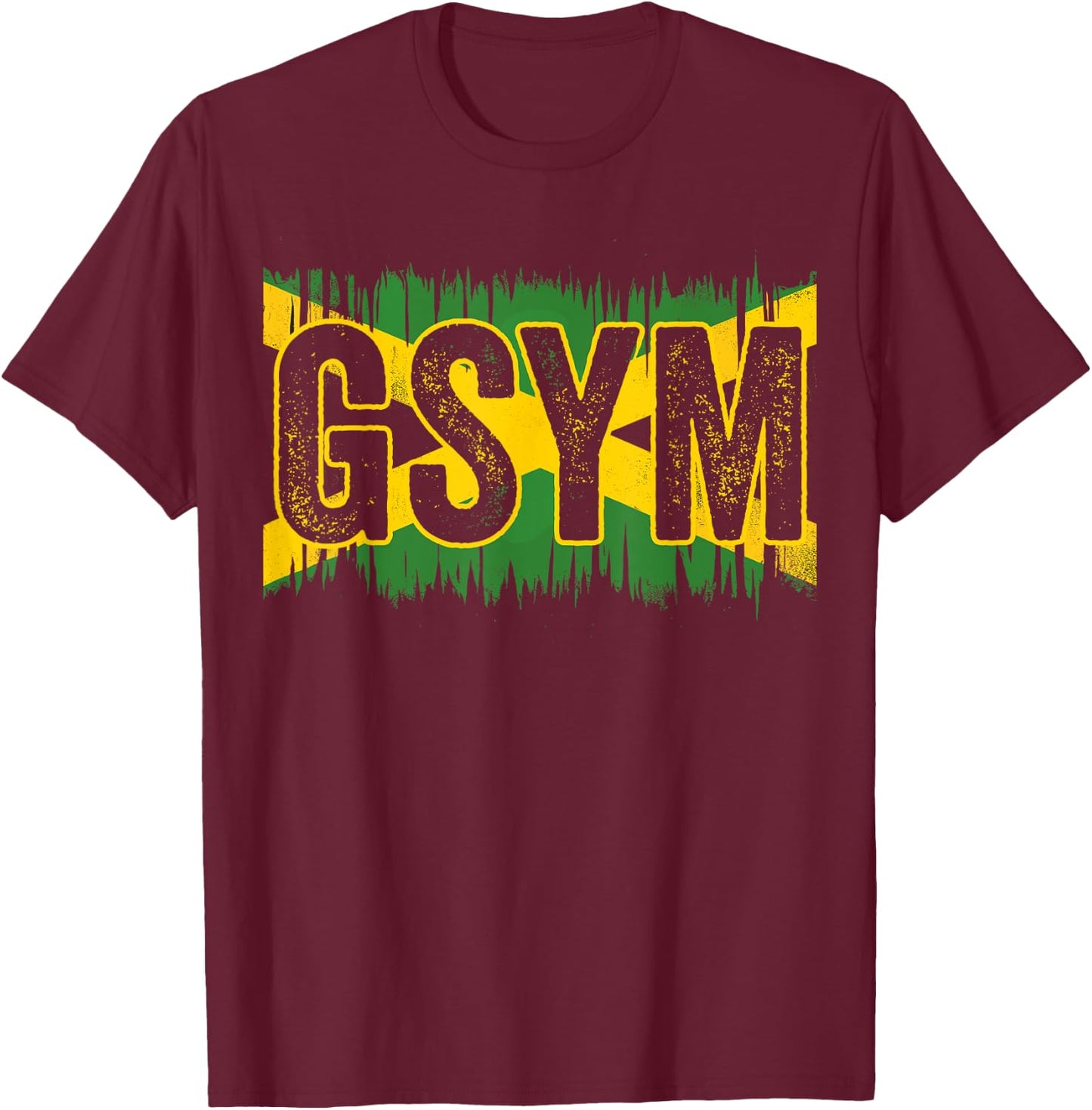 GSYM Go Suck Your, Jamaican Flag Local Patois Slang Men's T-Shirt - T-Shirt | Maroon