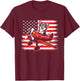 Chihuahua Pilot American Flag - Cute USA 4th July Dog Lover T-Shirt - T-Shirt | Maroon