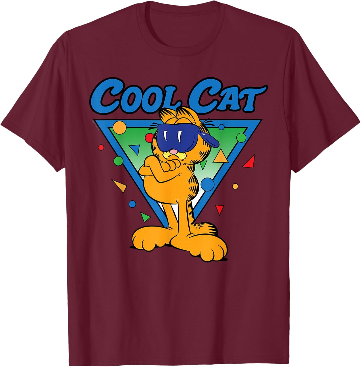 Garfield Cool Cat T-Shirt - T-Shirt | Maroon