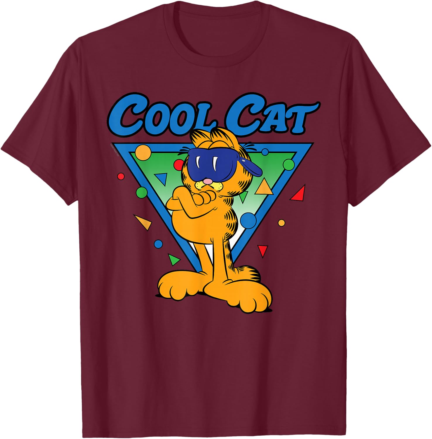 Garfield Cool Cat T-Shirt - T-Shirt | Maroon