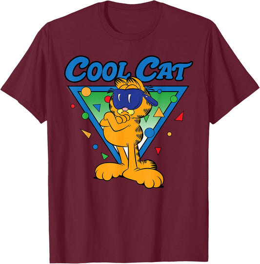 Garfield Cool Cat T-Shirt - T-Shirt | Maroon