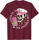 Captain Of The Struggle Bus Skeleton Coffee Funny Sarcastic T-Shirt - T-Shirt | Maroon