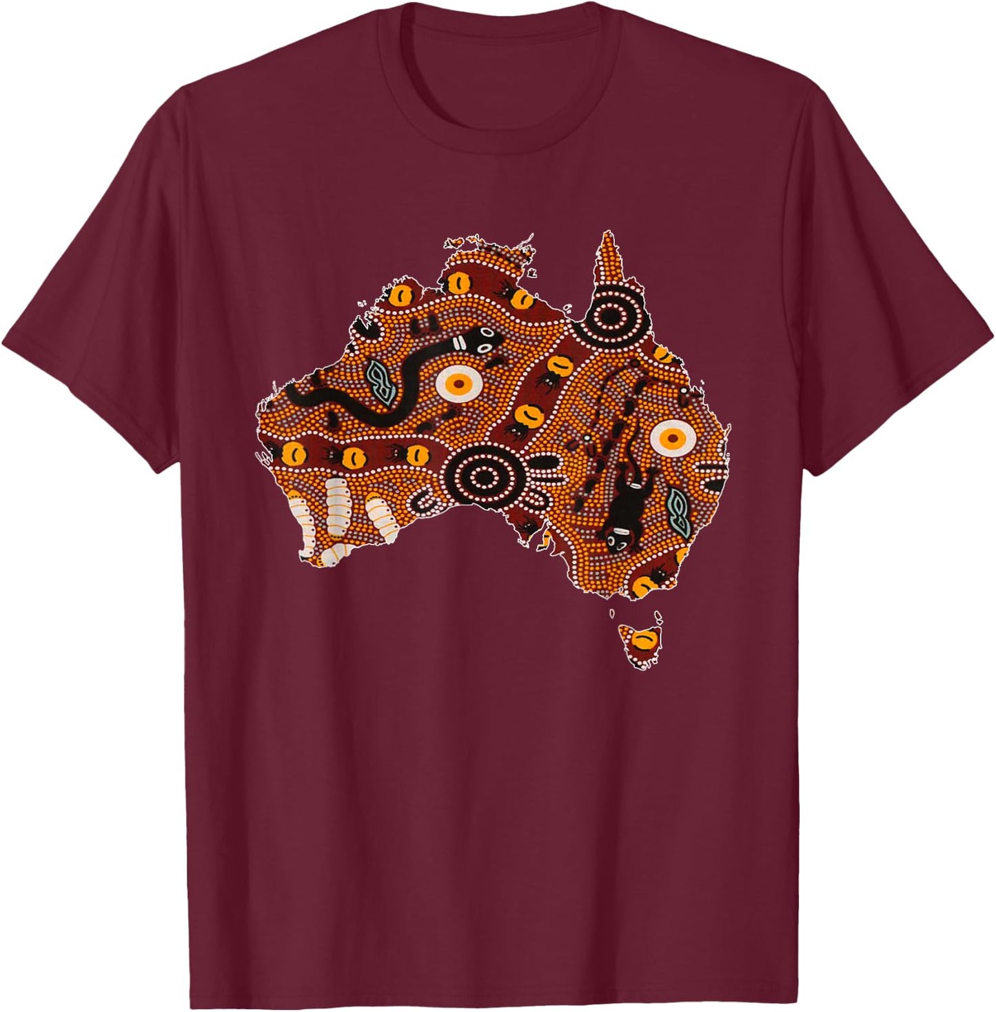 Aboriginal Flag Australia Souvenir Proud Native Aussie Gifts Small T-Shirt - T-Shirt | Maroon