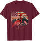 4th Of July American Flag Flamingo Fourth Of July USA T-Shirt - T-Shirt | Maroon