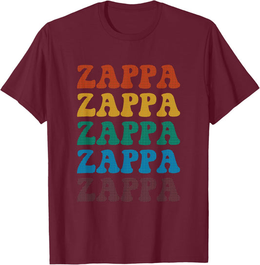 Halftone Zappa T-Shirt - T-Shirt | Maroon