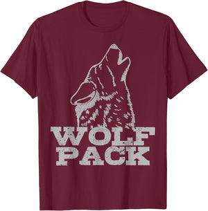 Wolf Pack Wolfpack Wolf Pack Stag Night T-Shirt - T-Shirt | Maroon