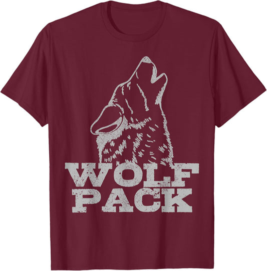 Wolf Pack Wolfpack Wolf Pack Stag Night T-Shirt - T-Shirt | Maroon