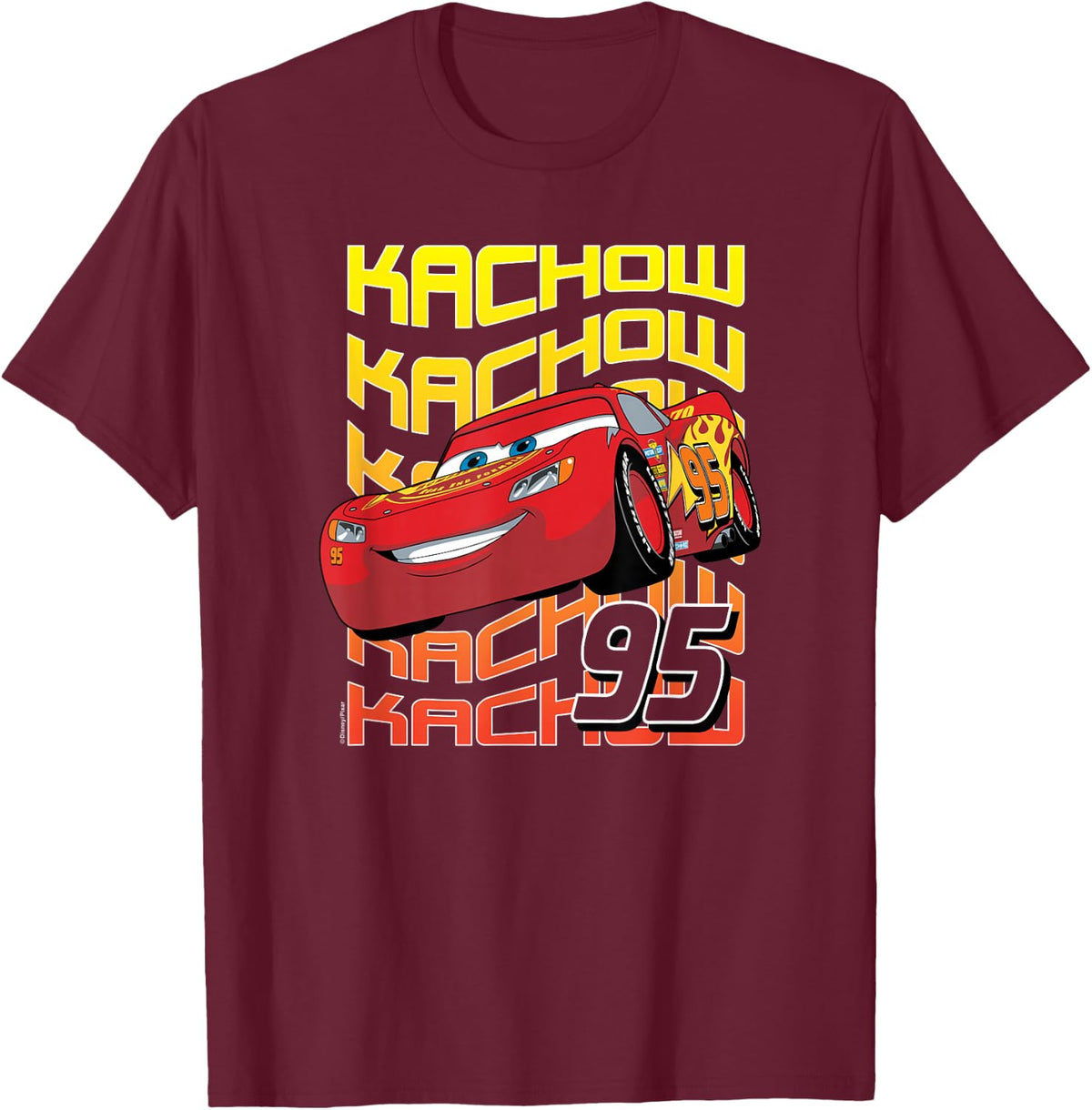 Cars - Kachow 95 T-Shirt - T-Shirt | Maroon
